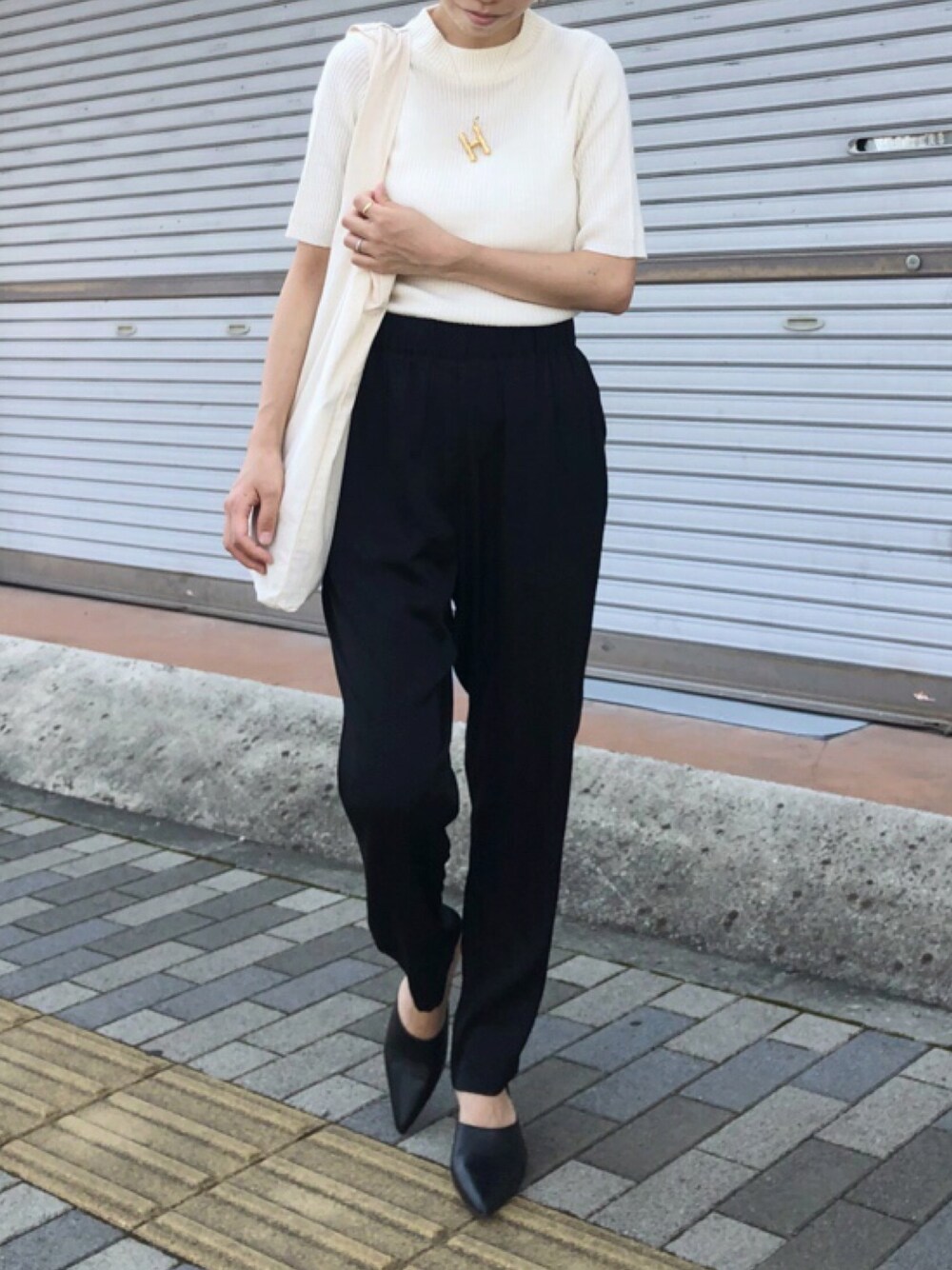 T N様 C5979 Tシャツ×シルクサテンパンツコーデ T N様 C5979 Tシャツ×シルクサテンパンツコーデ（サテンライン