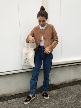 「UNITED ARROWS（ユナイテッドアローズ）のアイテム（ピアス（両耳用））」を使った、yurieさん（レディース・156cm）の秋コーディネート