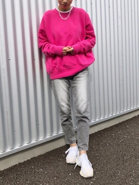人気/6 ROKU COLOR SWEAT PULLOVER スウェット　ピンク 人気/6 ROKU COLOR SWEAT PULLOVER スウェットピンク
