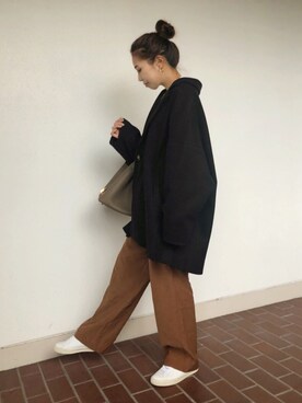 yurieさんの「テーラードルーズコート」を使ったコーディネート