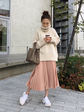 「H&M（エイチ・アンド・エム）のアイテム（スカート）」を使った、yurieさん（レディース・156cm）の秋コーディネート