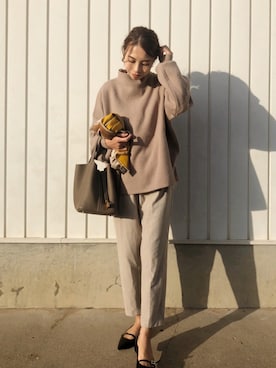 「ROCHAS（ロシャス）のアイテム」を使った、yurieさん（レディース・156cm）の冬コーディネート