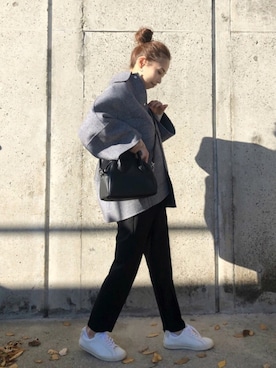 「UNITED ARROWS（ユナイテッドアローズ）のアイテム（ピアス（両耳用））」を使った、yurieさん（レディース・156cm）の冬コーディネート