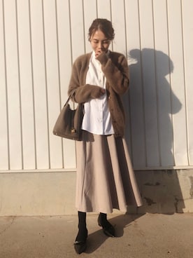 「ROCHAS（ロシャス）のアイテム」を使った、yurieさん（レディース・156cm）の冬コーディネート