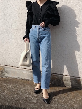 「ROCHAS（ロシャス）のアイテム」を使った、yurieさん（レディース・156cm）の冬コーディネート