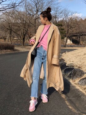 「UN3D.（アンスリード）のアイテム（その他アウター）」を使った、yurieさん（レディース・156cm）の冬コーディネート