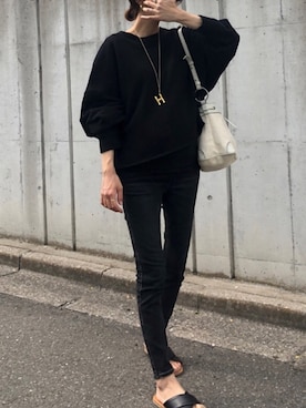 「Deuxieme Classe（ドゥーズィエムクラス）のアイテム（スウェット）」を使った、yurieさん（レディース・156cm）の春コーディネート