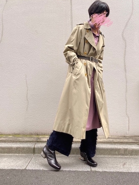 「DRIES VAN NOTEN（ドリスヴァンノッテン）のアイテム（ブーツ）」を使った、DOさん（レディース・166cm）の春コーディネート