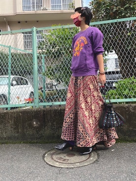 「VINTAGE（ヴィンテージ）のアイテム（スリッポン）」を使った、DOさん（レディース・166cm）の秋コーディネート