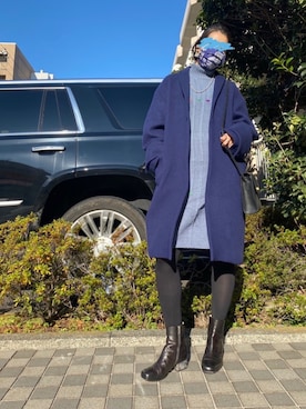 「DRIES VAN NOTEN（ドリスヴァンノッテン）のアイテム（ブーツ）」を使った、DOさん（レディース・166cm）の冬コーディネート