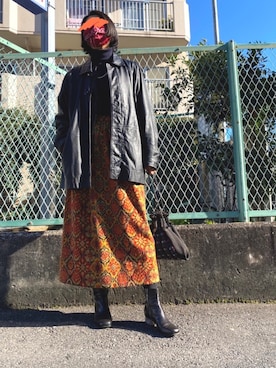 「DRIES VAN NOTEN（ドリスヴァンノッテン）のアイテム（ブーツ）」を使った、DOさん（レディース・166cm）の冬コーディネート