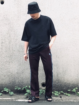 「WhoWhat（フーワット）のアイテム（帽子）」を使った、kurasumiさん（メンズ・171cm）の春コーディネート