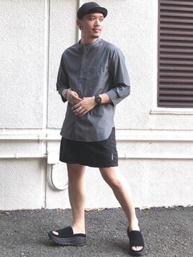 「N.HOOLYWOOD COMPILE（N.ハリウッド コンパイル）のアイテム（サンダル）」を使った、kurasumiさん（メンズ・171cm）の春コーディネート