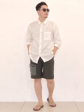 「LOGOS（ロゴス）のアイテム（パンツ）」を使った、kurasumiさん（メンズ・171cm）の夏コーディネート