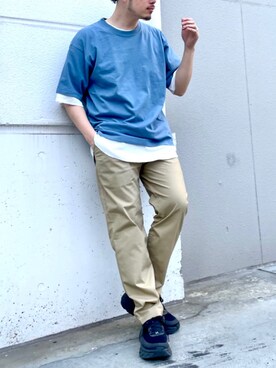「CIAOPANIC TYPY（チャオパニックティピー）のアイテム（チノパンツ）」を使った、kurasumiさん（メンズ・171cm）の春コーディネート