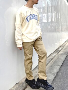 「CIAOPANIC TYPY（チャオパニックティピー）のアイテム（チノパンツ）」を使った、kurasumiさん（メンズ・171cm）の春コーディネート