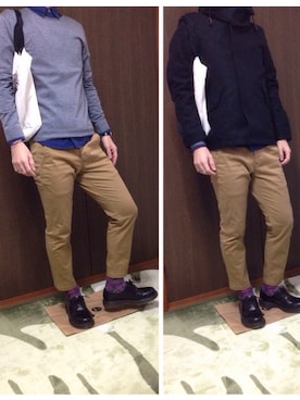 「Dr. Martens（ドクターマーチン）のDr.Martens (ドクターマーチン)/1461 3EYE GIBSON SHOES（その他シューズ）」を使った、ともさん（メンズ・170cm）の冬コーディネート