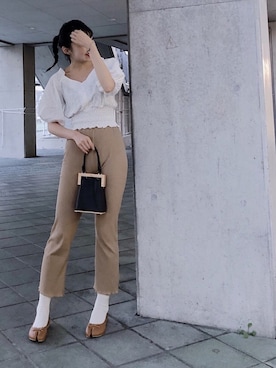 「秋のブラウンスタイル」｜「アイテム（アクセサリー）」を使った、sakuraさん（レディース・170cm）の秋コーディネート