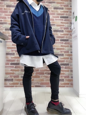 「KINGLYMASK」｜あさぽん🐧🦁さん（メンズ・156cm）の冬コーディネート