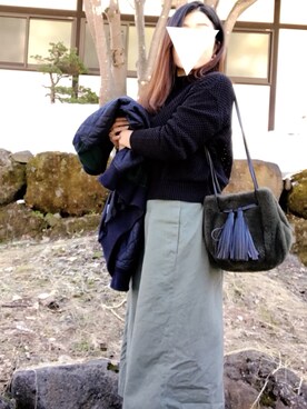 aya♡さんの「・サス付きラップナロースカート」を使ったコーディネート