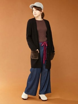 「petit main LIEN（プティマインリアン）のアイテム」を使った、petit　main・b-roomさん（レディース・165cm）の秋コーディネート