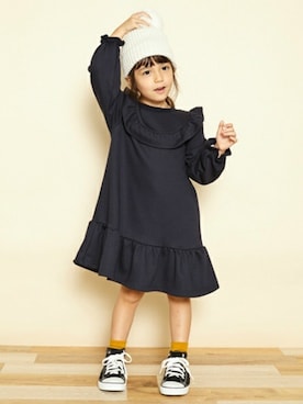 「b・ROOM（ビールーム）のアイテム（帽子）」を使った、petit　main・b-roomさん（キッズ・104cm）の秋コーディネート