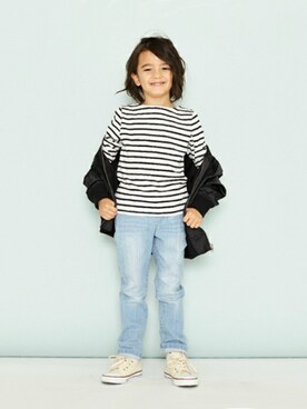 「b・ROOM（ビールーム）のアイテム（ジャケット/アウター）」を使った、petit　main・b-roomさん（キッズ・113cm）の冬コーディネート