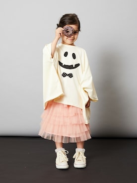 「Trick or Treat」｜petit　main・b-roomさん（キッズ・106cm）の秋コーディネート