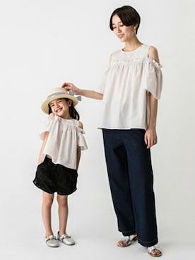 「petit main LIEN（プティマインリアン）のアイテム」を使った、petit　main・b-roomさん（レディース・168cm）の秋コーディネート