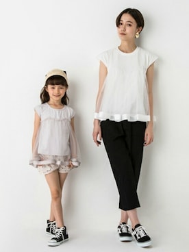 「petit main LIEN（プティマインリアン）のアイテム」を使った、petit　main・b-roomさん（レディース・168cm）の秋コーディネート