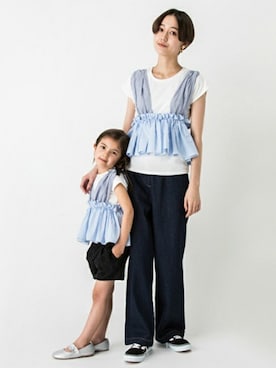 「petit main LIEN（プティマインリアン）のアイテム」を使った、petit　main・b-roomさん（レディース・168cm）の秋コーディネート