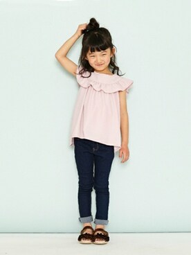 petit　main・b-roomさん（キッズ・114cm）の秋コーディネート