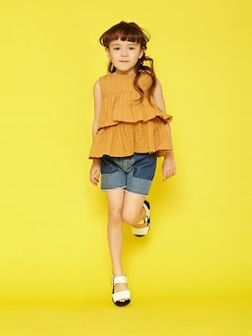 petit　main・b-roomさん（キッズ・113cm）の秋コーディネート