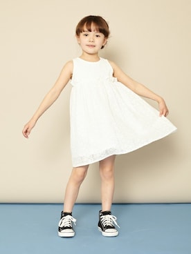 「b・ROOM（ビールーム）のアイテム（ワンピース）」を使った、petit　main・b-roomさん（キッズ・113cm）の秋コーディネート