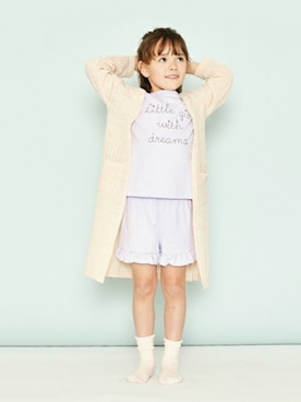 「アイテム（ルームウェア/パジャマ）」を使った、petit　main・b-roomさん（キッズ・113cm）の秋コーディネート