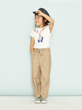 「b・ROOM（ビールーム）のアイテム（帽子）」を使った、petit　main・b-roomさん（キッズ・112cm）の秋コーディネート