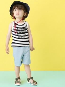 「petit main（プティマイン）のアイテム（トップス）」を使った、petit　main・b-roomさん（キッズ・95cm）の秋コーディネート