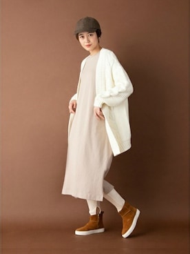 「petit main LIEN（プティマインリアン）のアイテム」を使った、petit　main・b-roomさん（レディース・165cm）の秋コーディネート