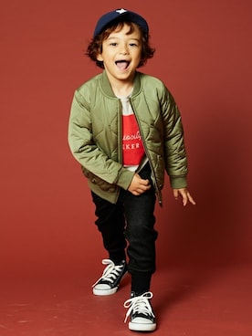 「b・ROOM（ビールーム）のアイテム（帽子）」を使った、petit　main・b-roomさん（キッズ・109cm）の秋コーディネート