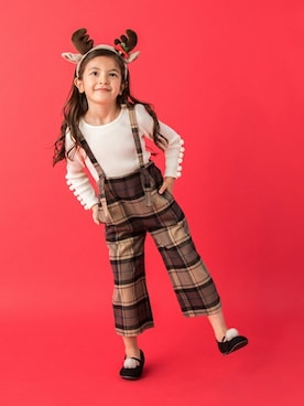 「petit main（プティマイン）のアイテム（パンプス）」を使った、petit　main・b-roomさん（キッズ・114cm）の冬コーディネート