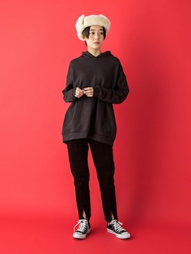 「petit main LIEN（プティマインリアン）のアイテム」を使った、petit　main・b-roomさん（レディース・168cm）の冬コーディネート