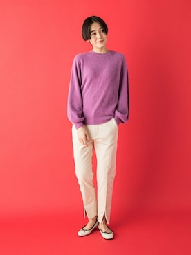 「petit main LIEN（プティマインリアン）のアイテム」を使った、petit　main・b-roomさん（レディース・168cm）の冬コーディネート