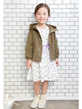 「b・ROOM（ビールーム）のアイテム（ジャケット/アウター）」を使った、petit　main・b-roomさん（キッズ・108cm）の冬コーディネート