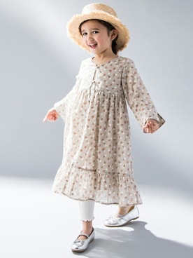 「petit main（プティマイン）のアイテム（バレエシューズ）」を使った、petit　main・b-roomさん（キッズ・96cm）の冬コーディネート