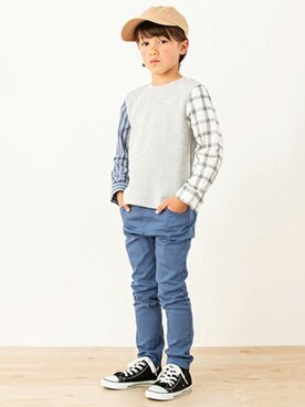 petit　main・b-roomさん（キッズ・120cm）の冬コーディネート