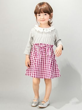 「petit main（プティマイン）のアイテム（バレエシューズ）」を使った、petit　main・b-roomさん（キッズ・93cm）の春コーディネート
