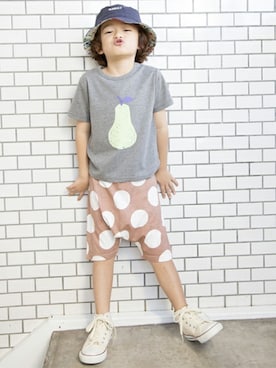 「ドットパンツ」｜petit　main・b-roomさん（キッズ・109cm）の春コーディネート