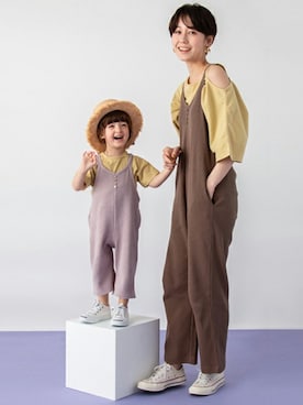 「petit main LIEN（プティマインリアン）のアイテム」を使った、petit　main・b-roomさん（キッズ・93cm）の春コーディネート