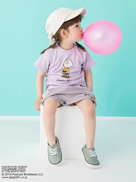 「petit main（プティマイン）のアイテム（スニーカー）」を使った、petit　main・b-roomさん（キッズ・96cm）の春コーディネート