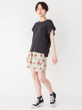 「petit main LIEN（プティマインリアン）のアイテム」を使った、petit　main・b-roomさん（レディース・168cm）の夏コーディネート